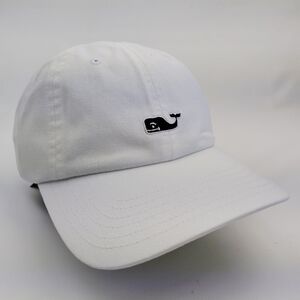 Vineyard Vines Dad Cap Hat White Cotton Buckle Strap